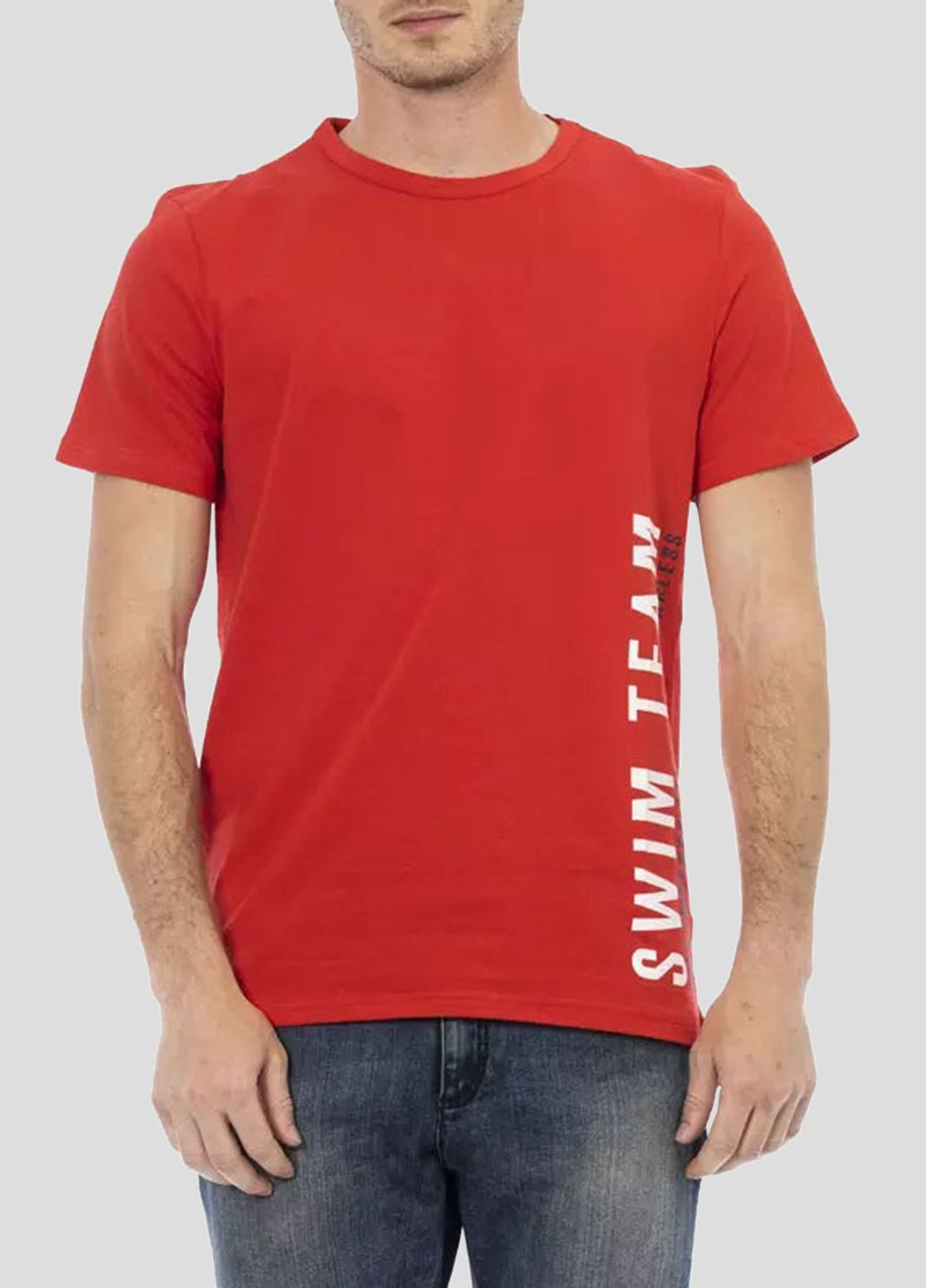 Красная красная футболка с принтом Dirk Bikkembergs