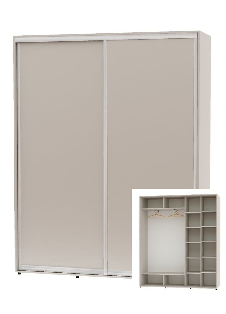 Шафа-купе дводверна 200*45*230 Кашемір 2 двері ДСП Алекса (360432149)