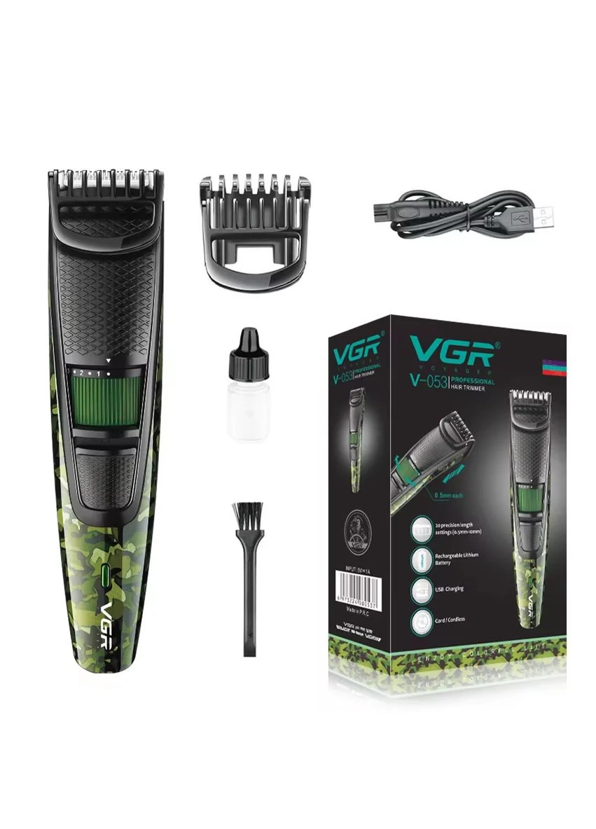 Машинка для стрижки волос V-053 аккумуляторная 1 насадка 500mAh 5W Camo (3_05129) VGR (396496106)
