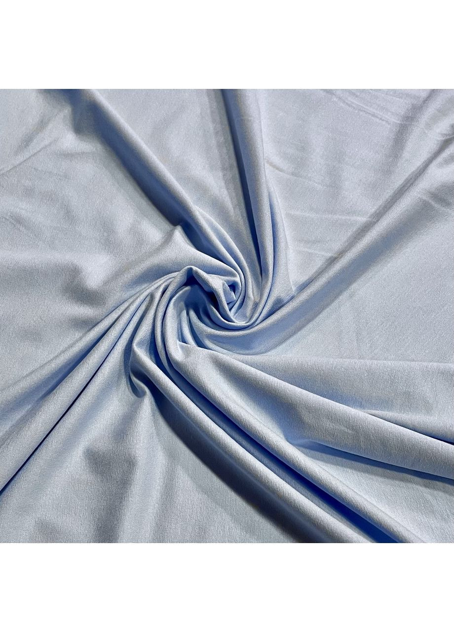 Ткань трикотаж кулир вискоза тонкий голубой пог. м. No Brand (369165537)