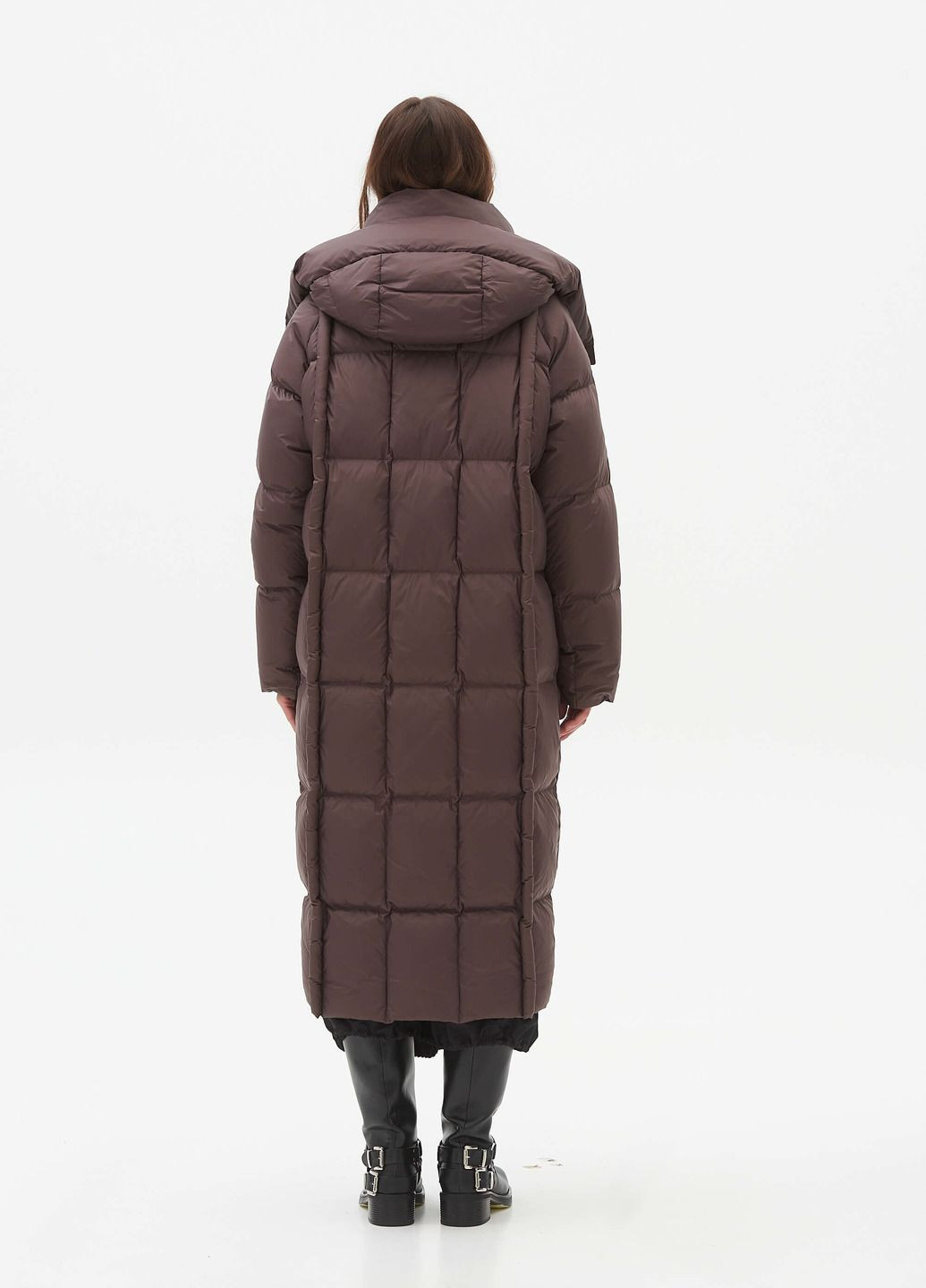 Кавова зимня пуховик Clasna