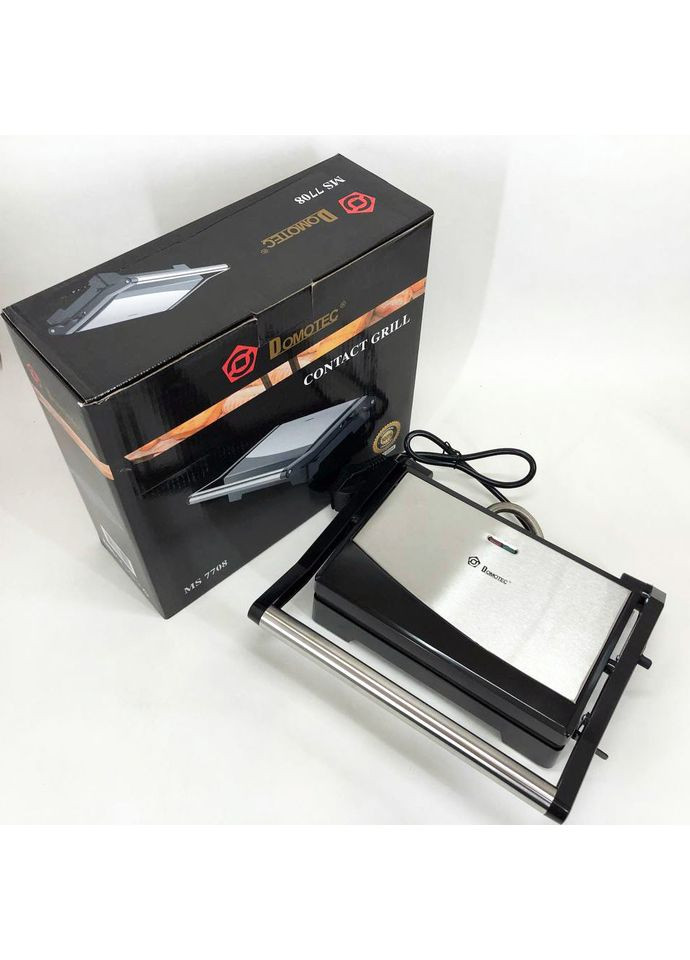 Электрогриль настольный для мяса MS-7708 1000 W, Электрогриль для стейков OJ-934 прижимной гриль Domotec (352770607)