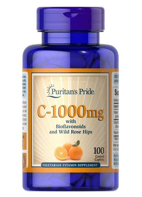 Puritan's Pride Vitamin C-1000 mg with Bioflavonoids & Rose Hips 100 Caplets Puritans Pride (314952996)