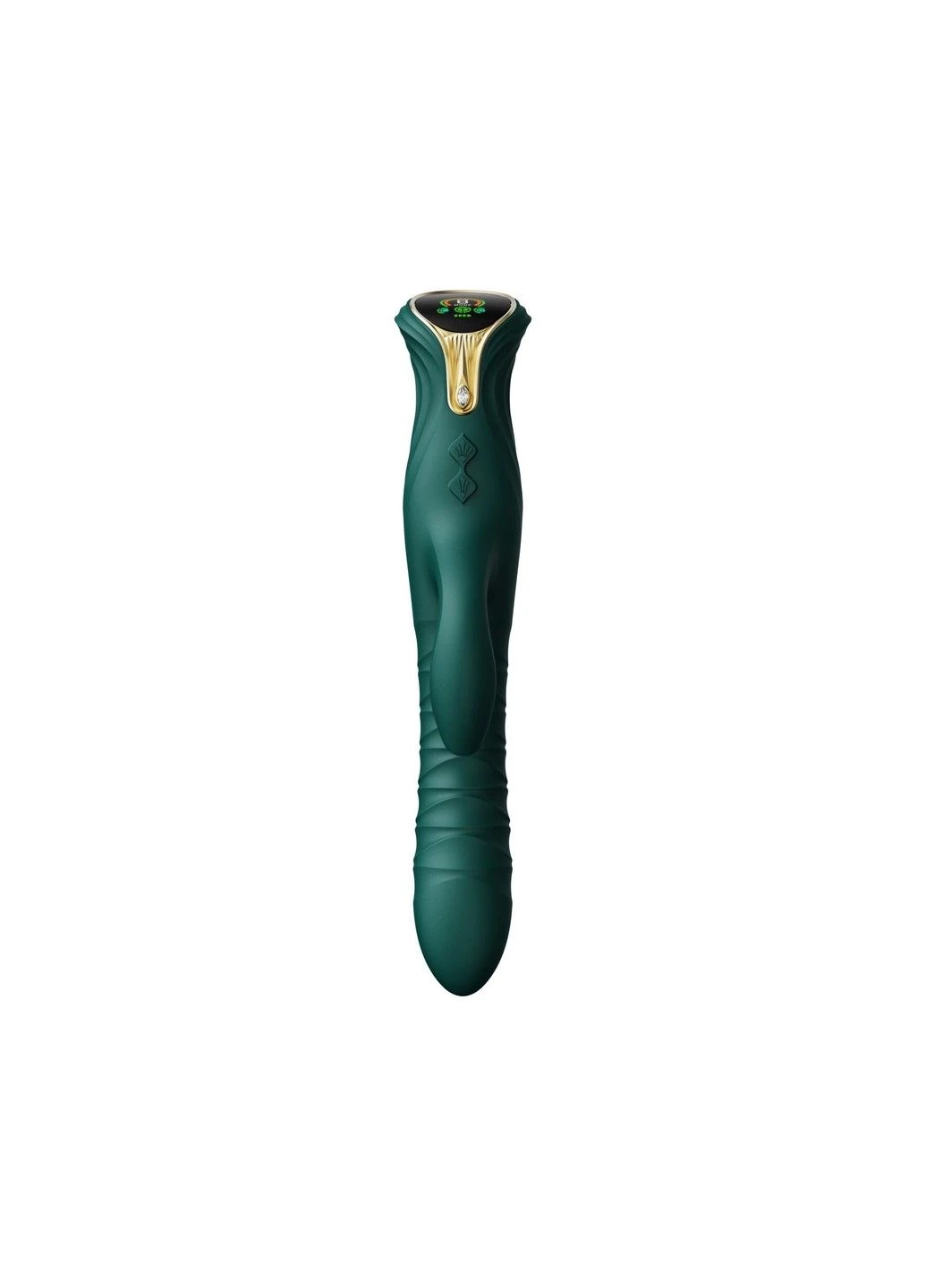 Пульсатор-кролик с вибрацией Mose Turquoise Green, нагрев до 42°, кристалл Swarovski Zalo (315497863)