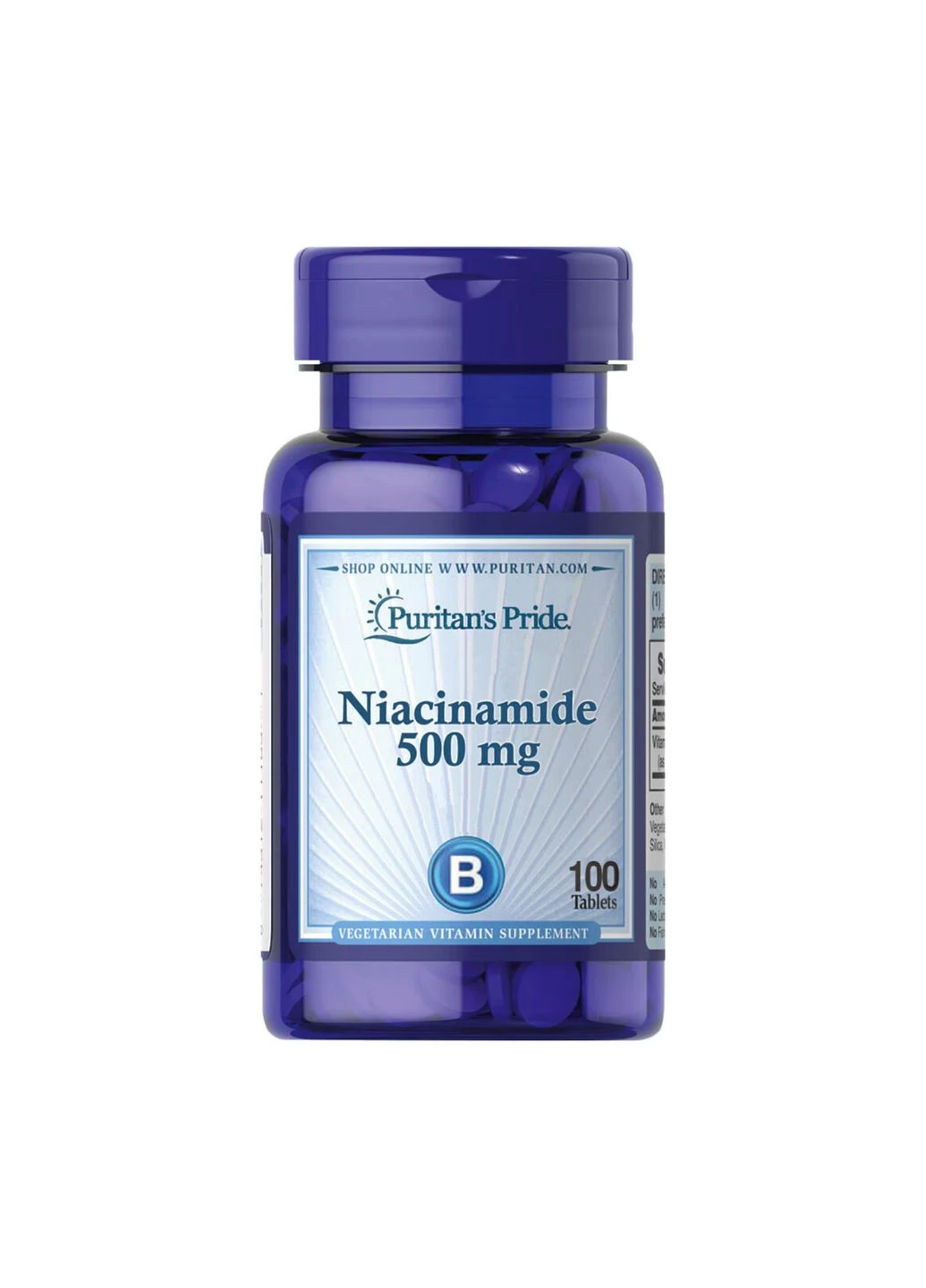 Niacinamide 500 mg - 100 tabs Puritans Pride (393949455)