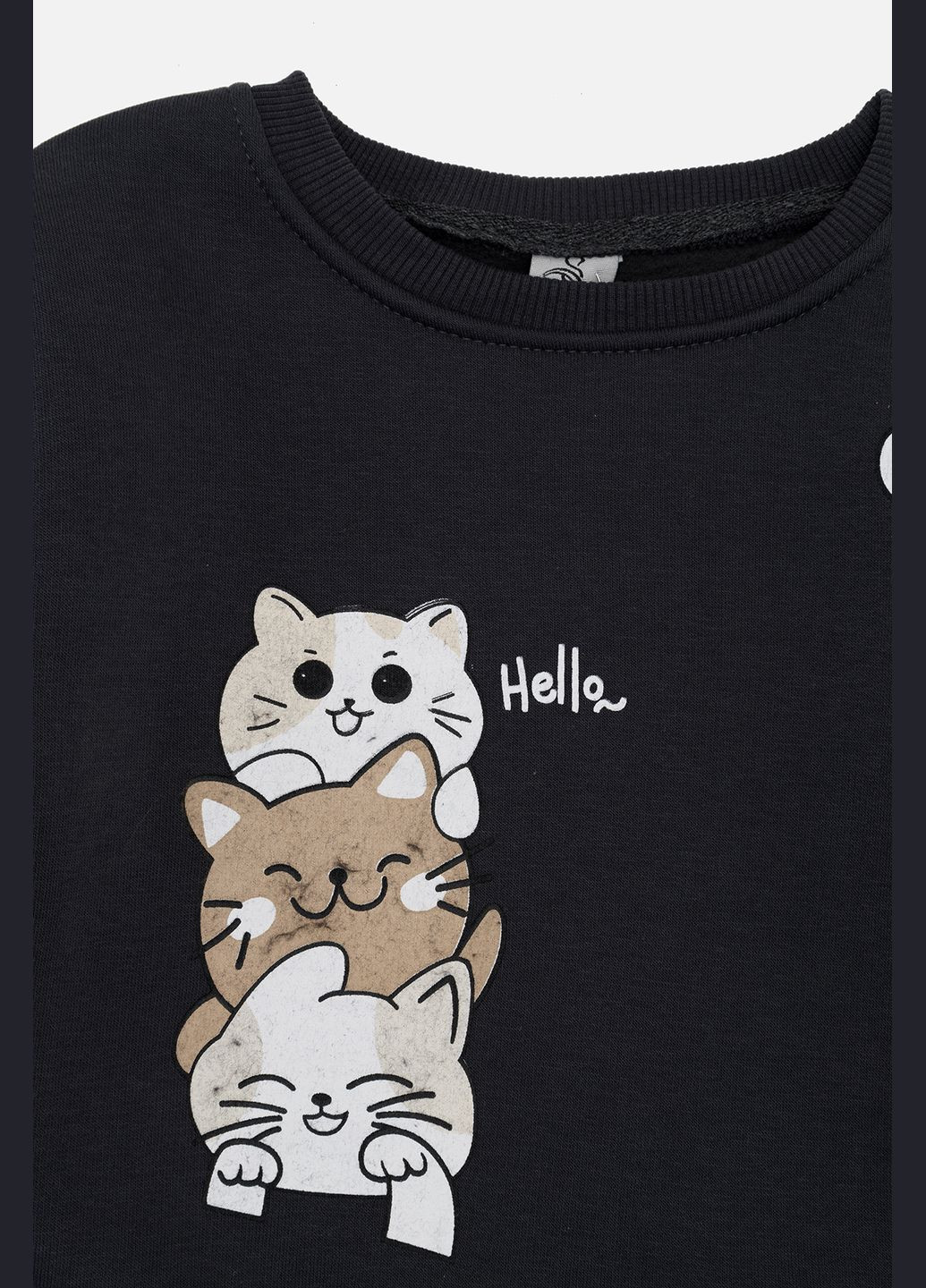 Sugar свитшот для девочки цвет графитовый cb-00261393 графитовый футер