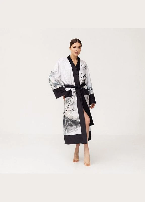 Кімоно жіноче з плюшевого велюру Kimono Inspiration 18386 XL FlexDress (336544439)