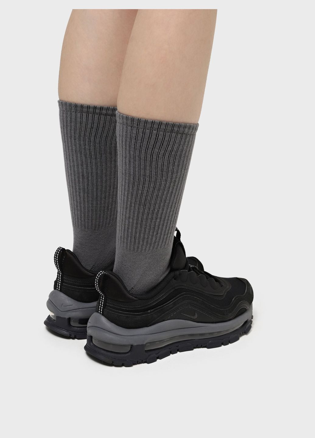 Чёрно-белых набор носков 3шт Ейсік однотонные (303829614)