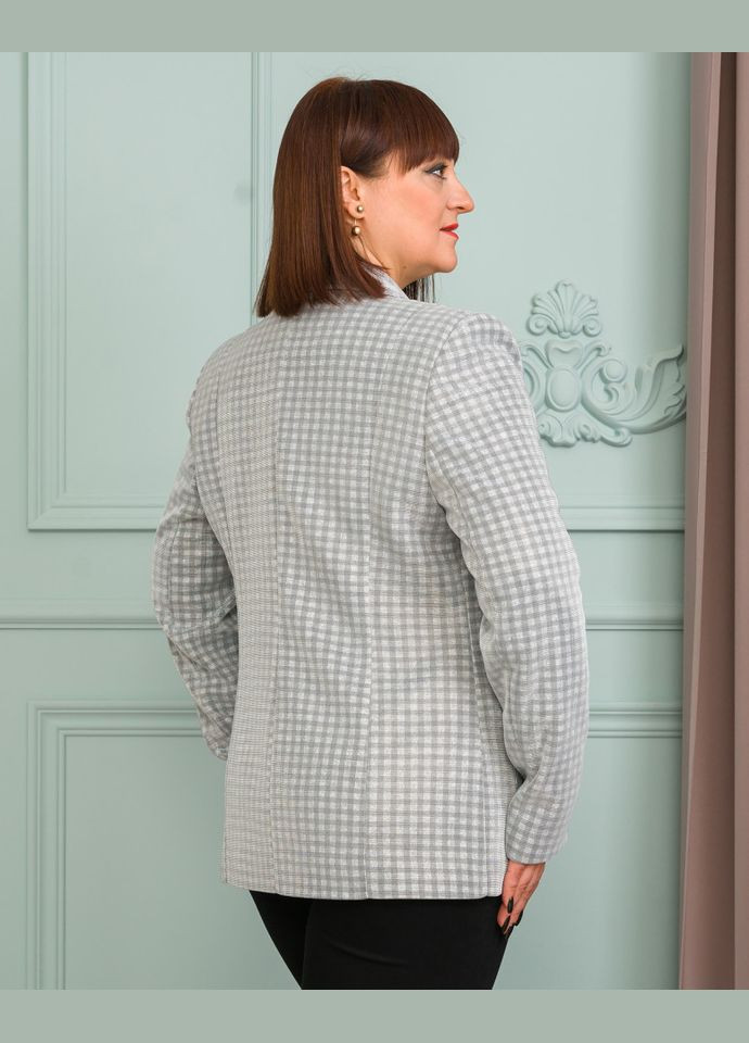 Серый женский пиджак 2048 Alenka Plus - демисезонный
