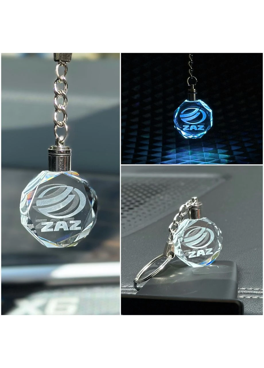 Брелок Crystal с разноцветной подсветкой ZAZ Hyundai (387428883)