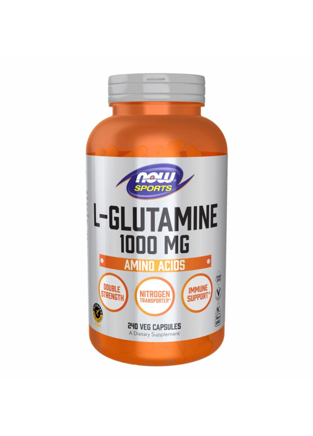 Комплекс амінокислот L-Glutamine 1000mg - 240 vcaps Now Foods (285787814)