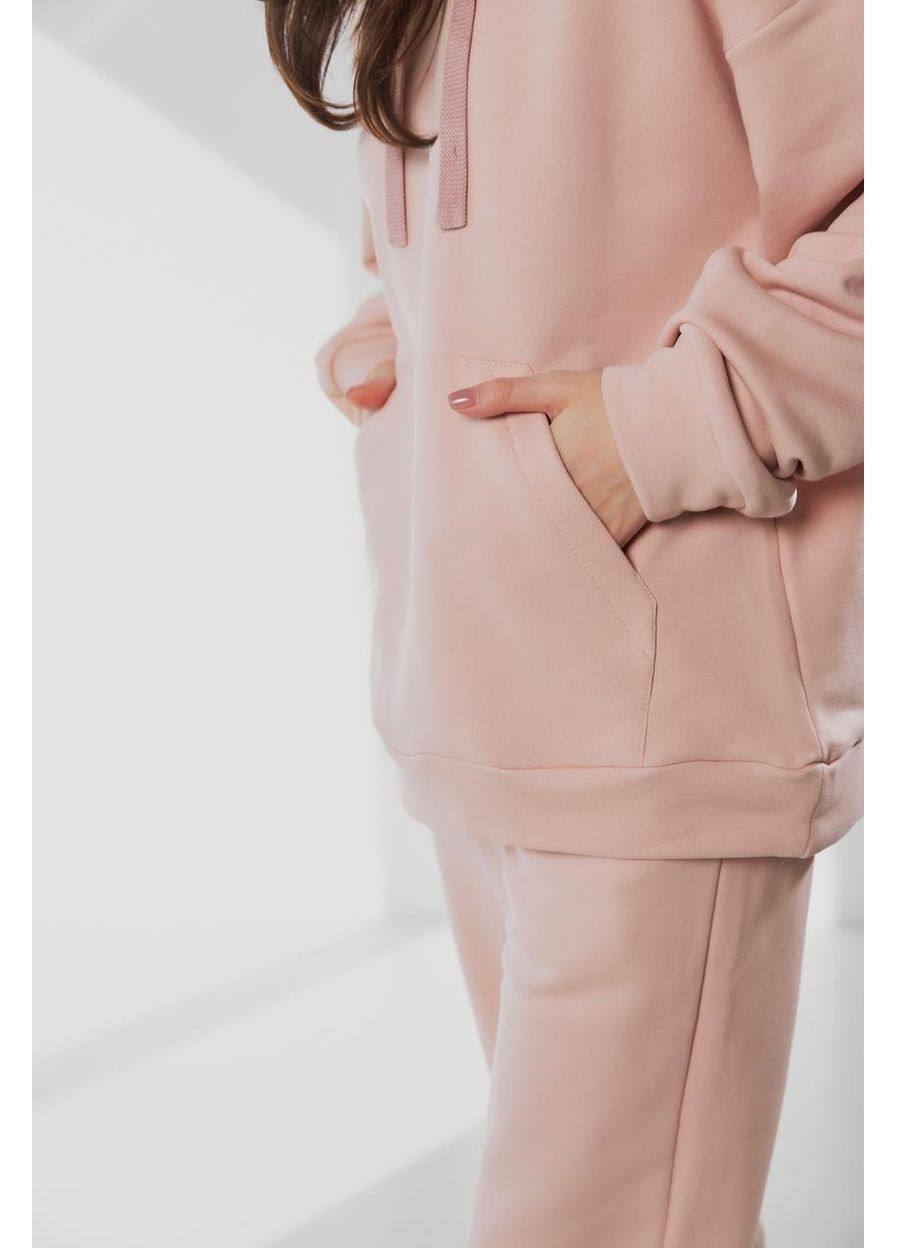 Спортивний костюм жіночий з світшотом та джогерами 3х-петля М124 пудра UMON (315928810)