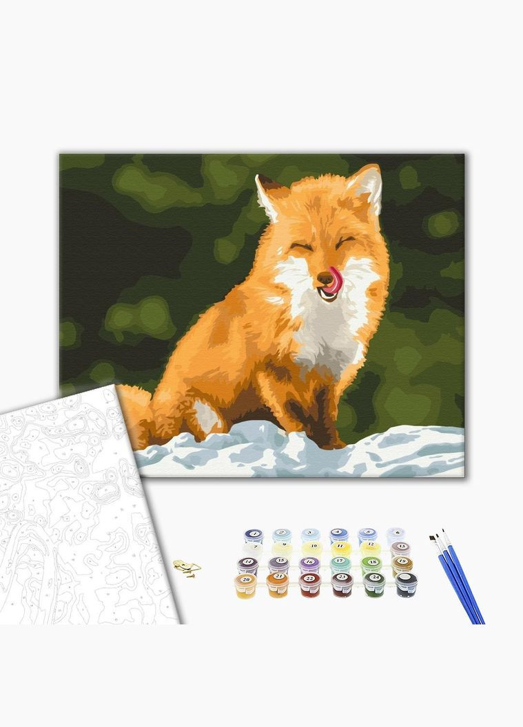 Картина за номерами Лисичка сестричка Картини в цифрах Дикі тварини Розмальовка 40х50 см BS52778 Brushme (308988161)