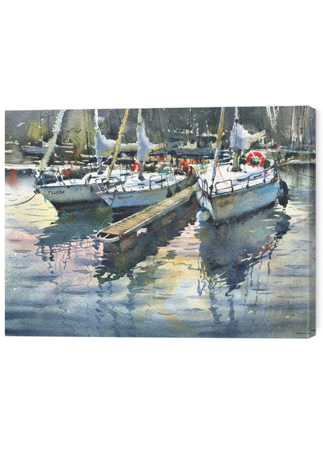 Картина на полотні Яхти в порту No Brand (324106752)
