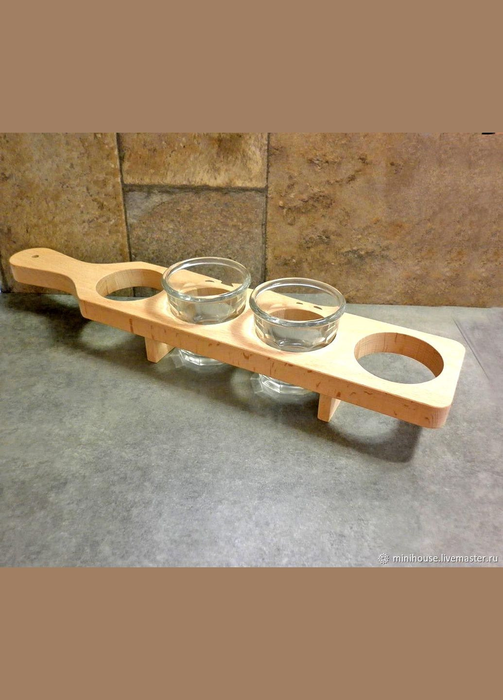 Подставка для рюмок из дерева Франциско 435 бланже (НБС-043501) No Brand (327846509)