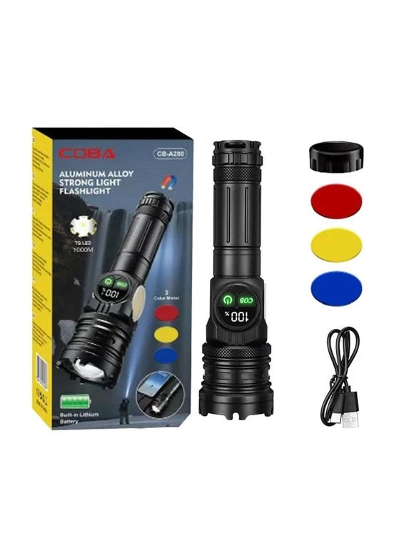 Ліхтар з функцією зуму FLUORESCENCE 701-PM10-TG, Li-Ion акумулятор, ЗУ Type-C, індикація заряду (47152-701_302) No Brand (395029886)