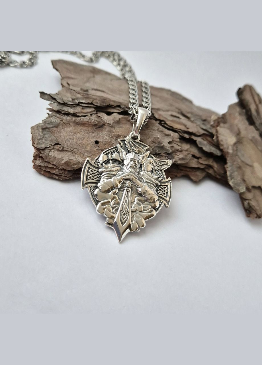 Серебряная подвеска оберег амулет Бог Один Черненное серебро 925 пробы (АРТ.93416) 16.70г No Brand (325488518)