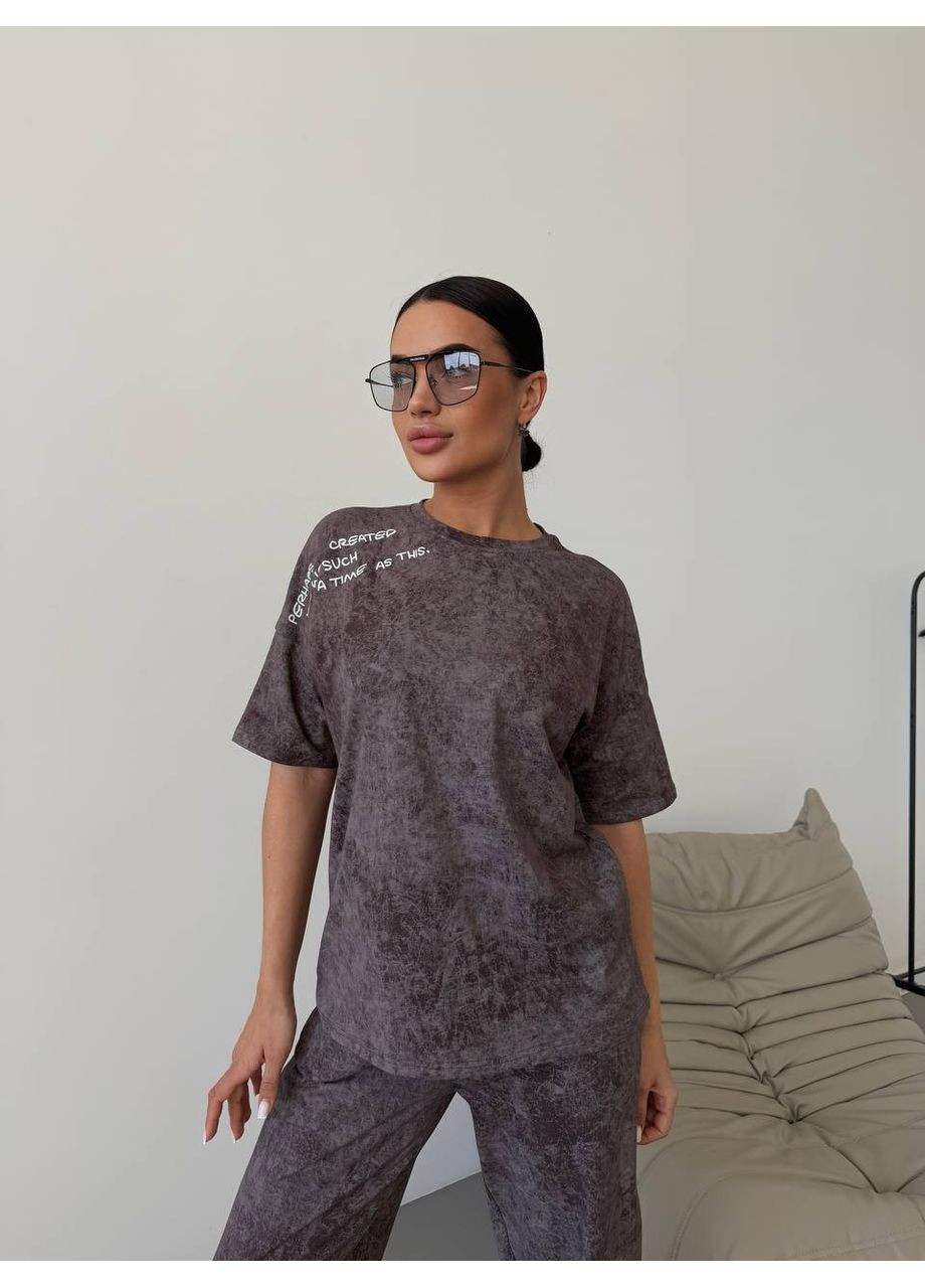 Костюм (футболка, штани), колір Коричневий No Brand (361120381)