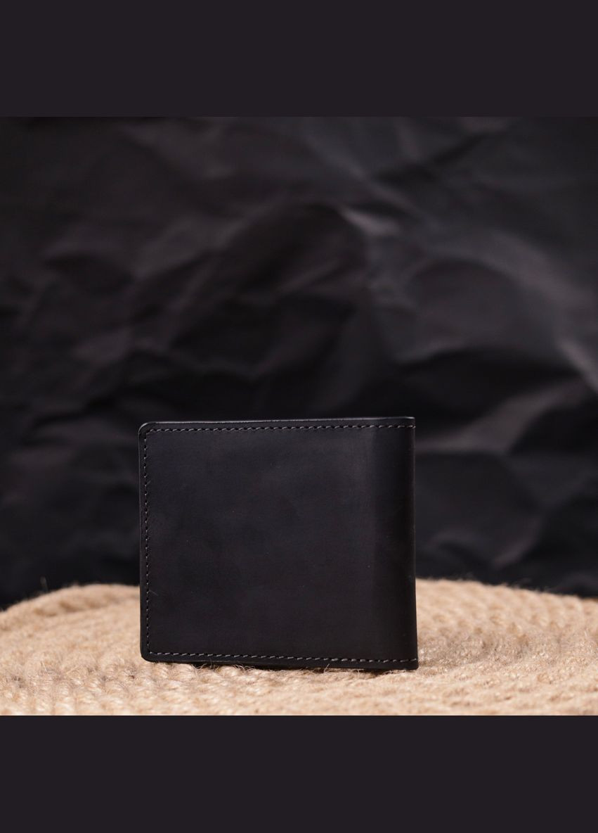 Добротна обкладинка з вінтажної шкіри для посвідчення учасника бойових дій Україна 16759 Чорна Grande Pelle (331913543)