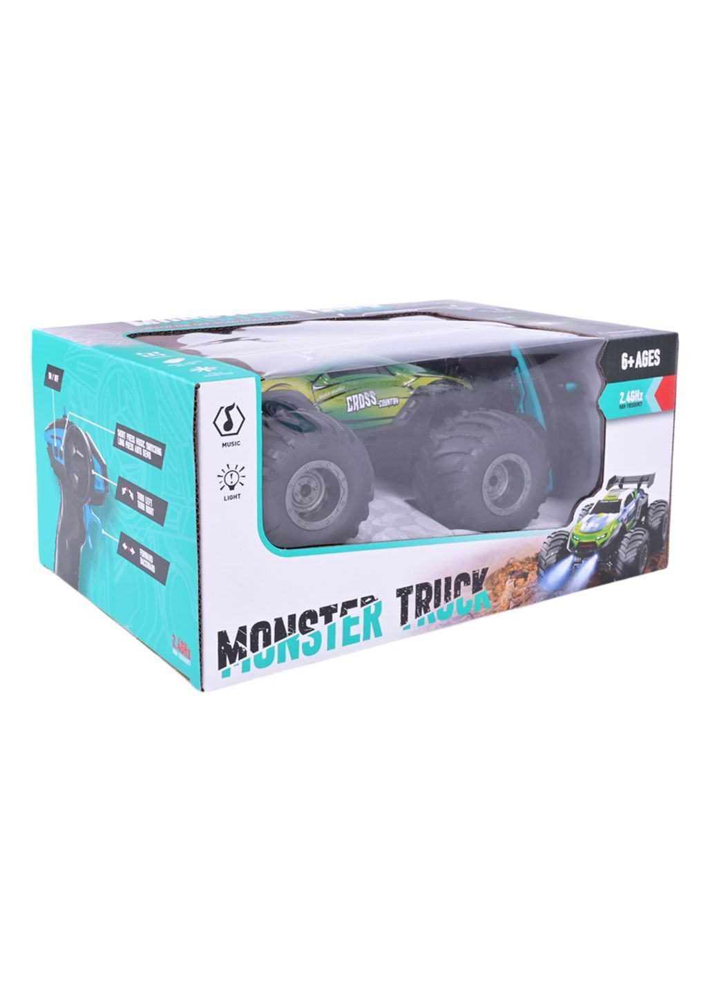 Радиоуправляемая игрушечная машина монстр трак с подсветкой и звуком, в ассортименте - No Brand YF805 (371927627)