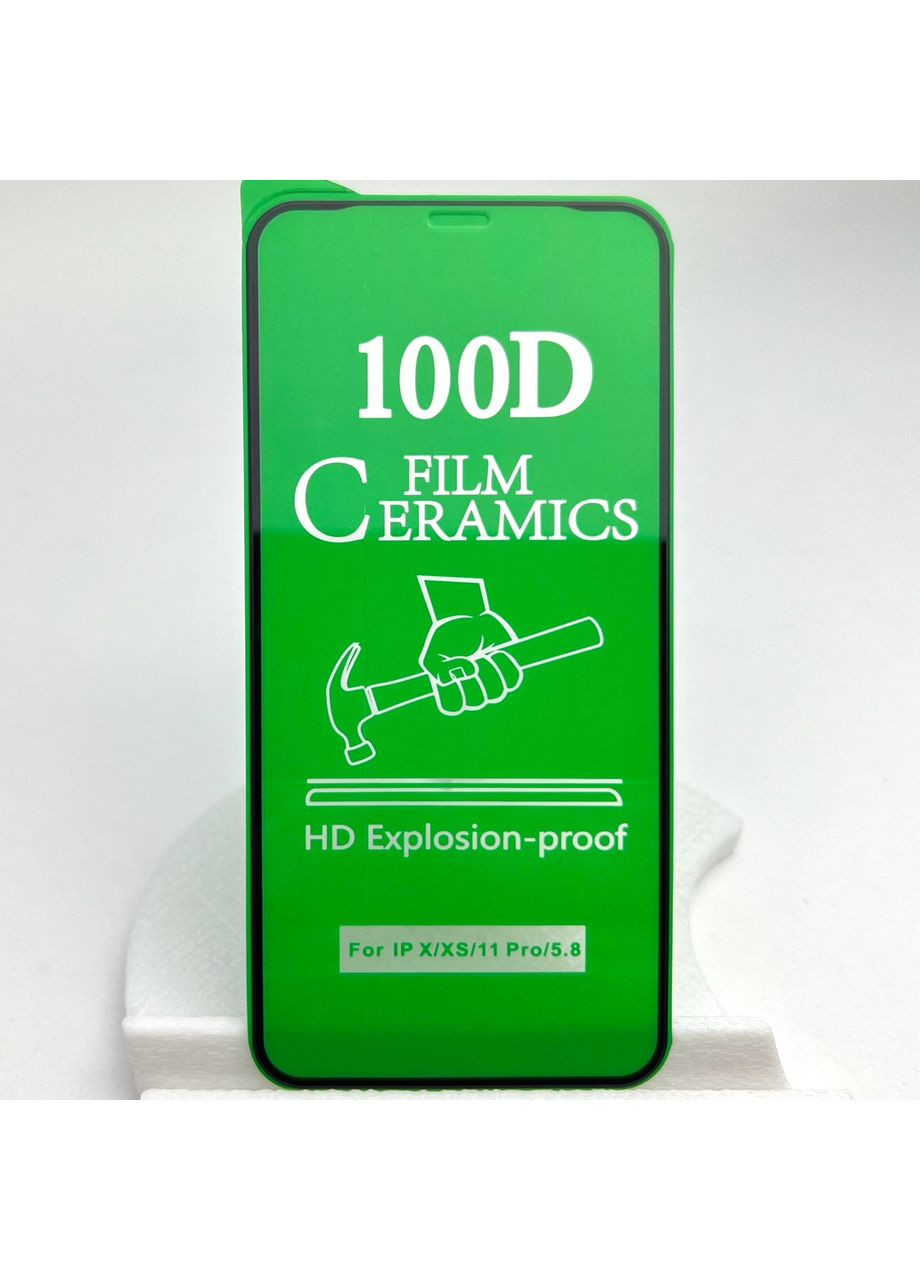 Захисне гнучке скло на X XS Ceramic 9D anti shock керамічне для айфон 10 No Brand (369137002)