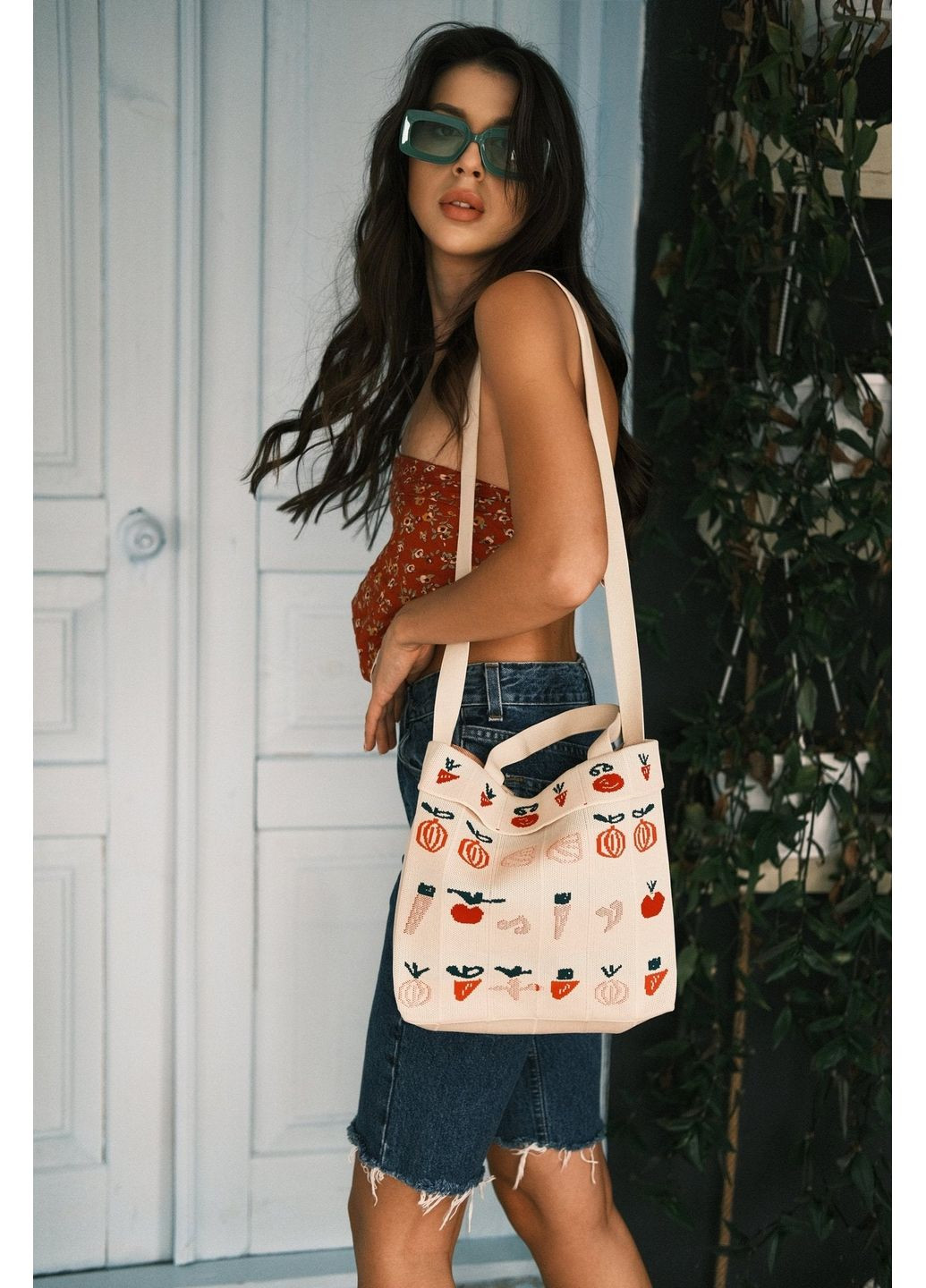 В'язана Сумка Шопер Садівника - Полунички TATON (363052445)