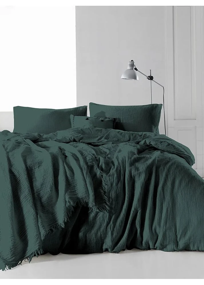 Комплект постельного белья Muslin Dark Green евро (93197670) SoundSleep (363859092)