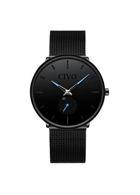 Чорний Годинник Унісекс Металевий Годиник Civo Tower Black Seli No Brand (392698393)