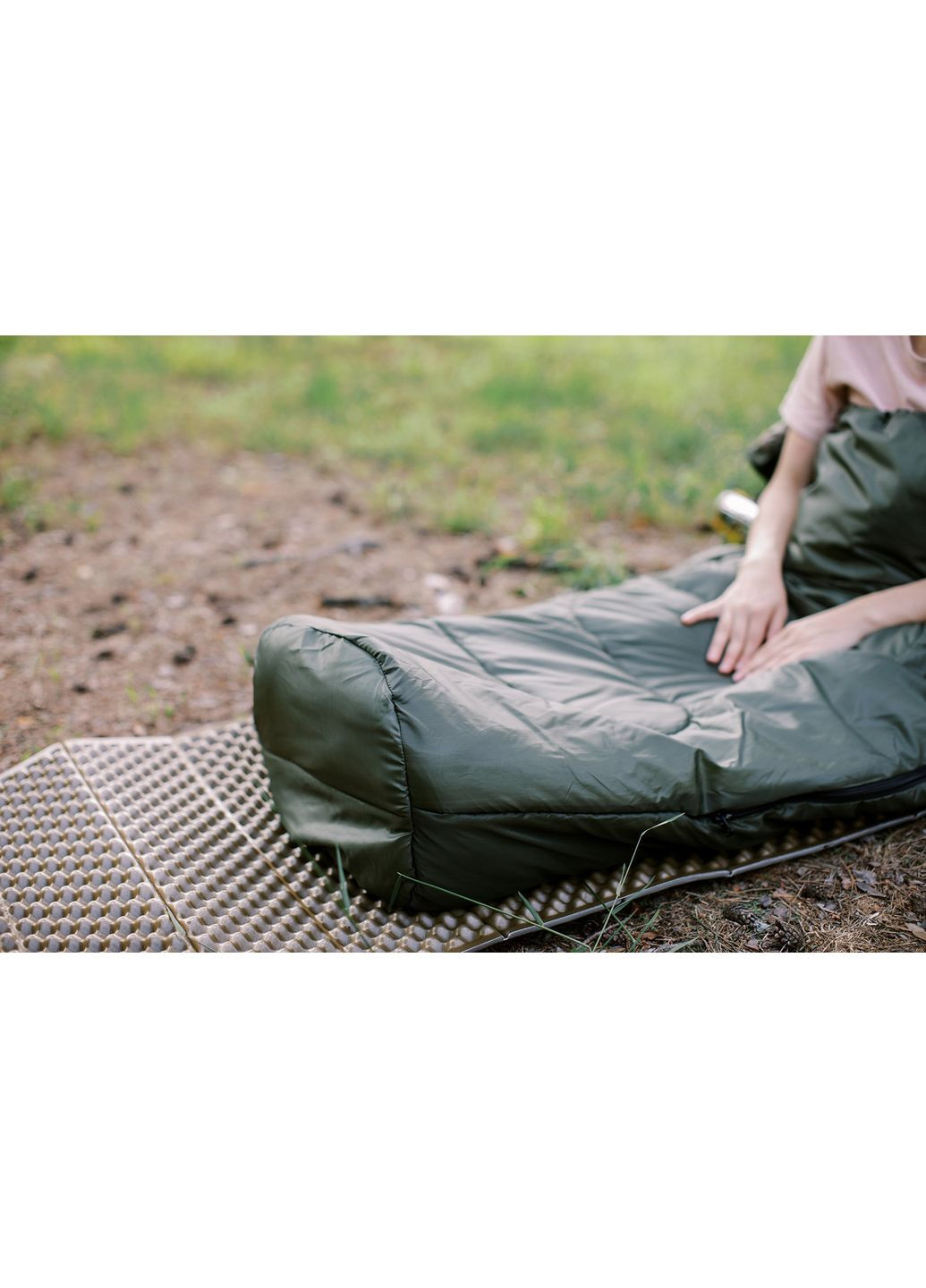 Спальный мешок Hunter кокон правый olive 220/60-55 UTTS-004 Totem (366220687)