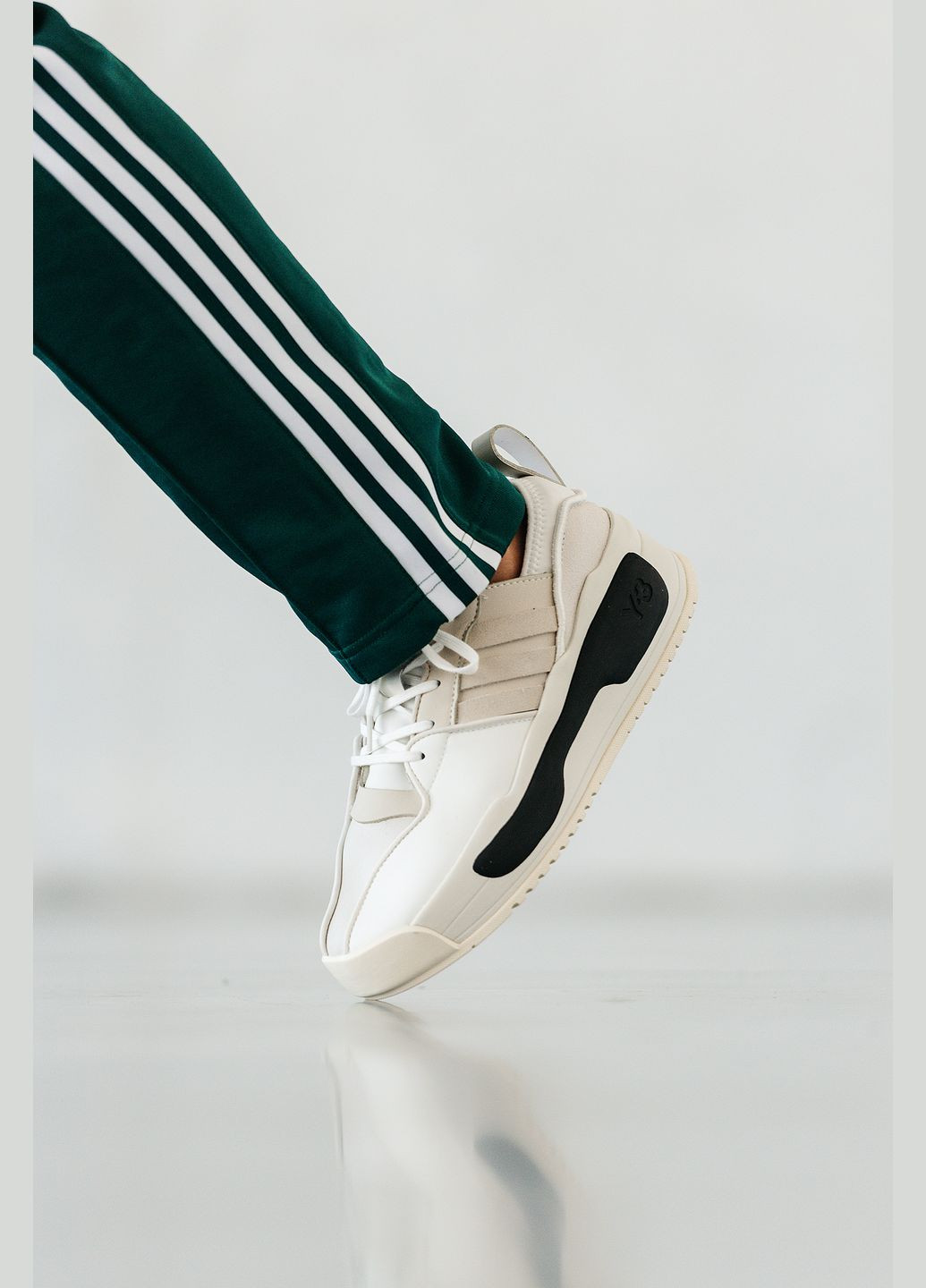 Білі Осінні кросівки чоловічі adidas y-3 rivalry white black | адідас у-3 рівару білі чорні No Brand