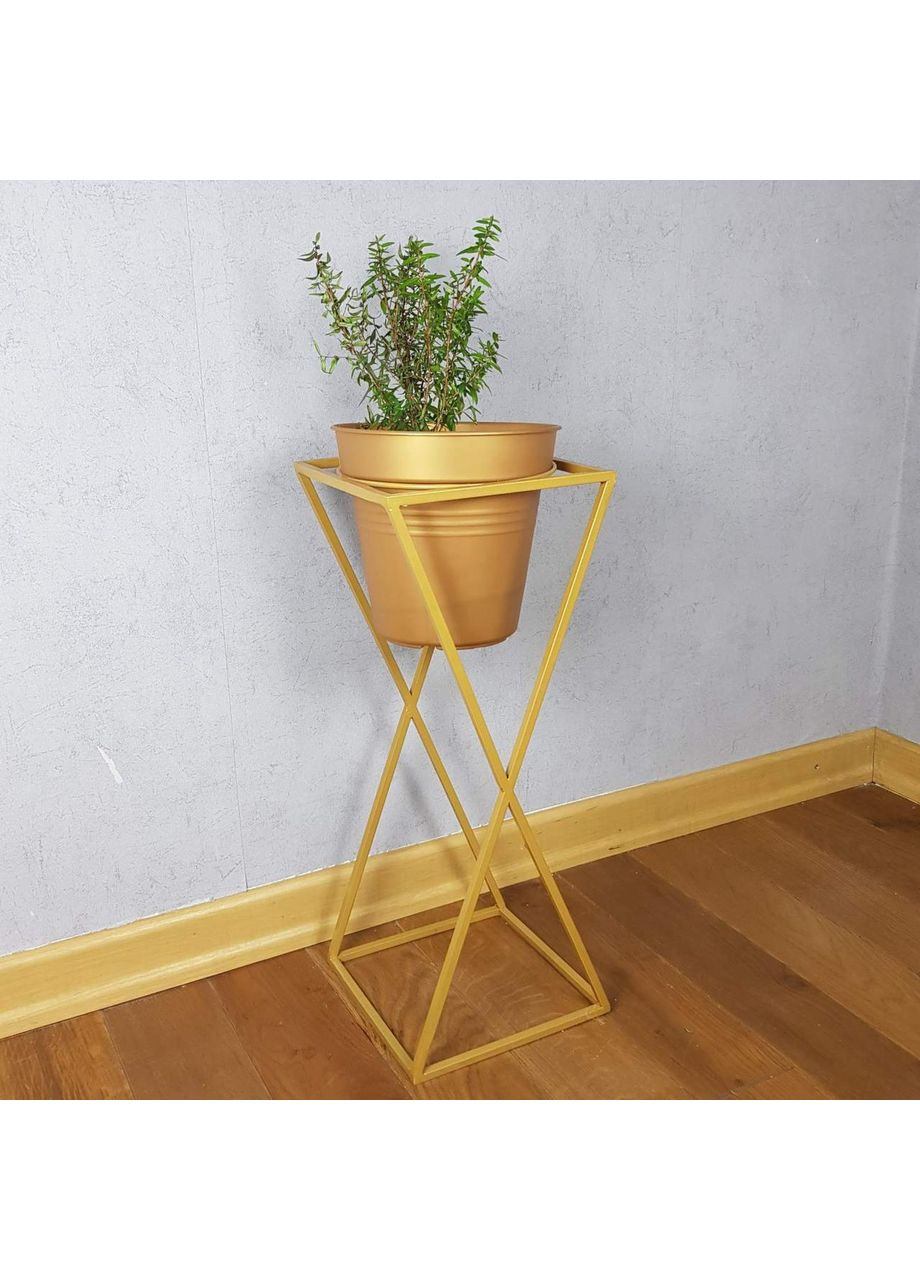 Підставка під квіти "Багатогранність 50" 50x20 см золотий Decorart (371799721)