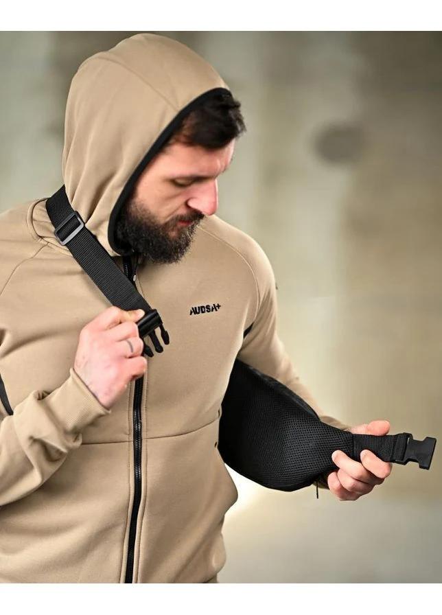 Сумка бананка New Balance чорна з білою емблемою Oxford ТР6674 No Brand (397111225)