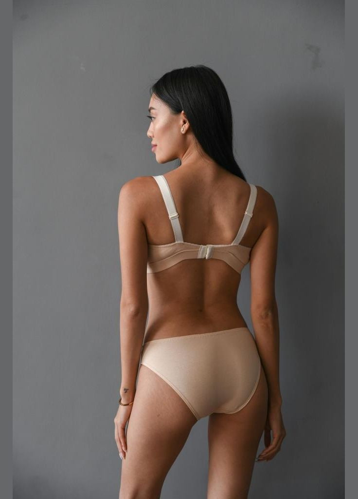 Бежевый бежевый бюстгальтер-топ для кормящих мам и беременных Мамин Дім хлопок, эластан