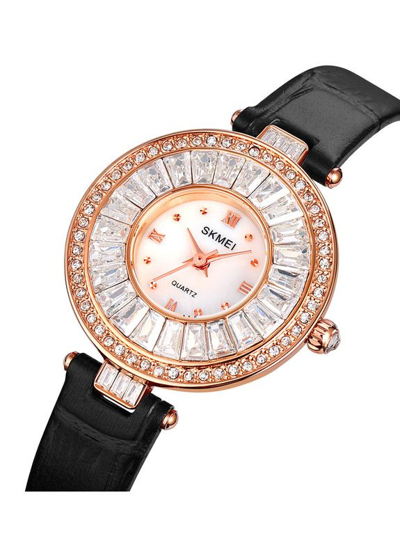 Часы женские кварцевые черные с минеральным стеклом водонепроницаемые для повседневного использования ProDobro (367266787)