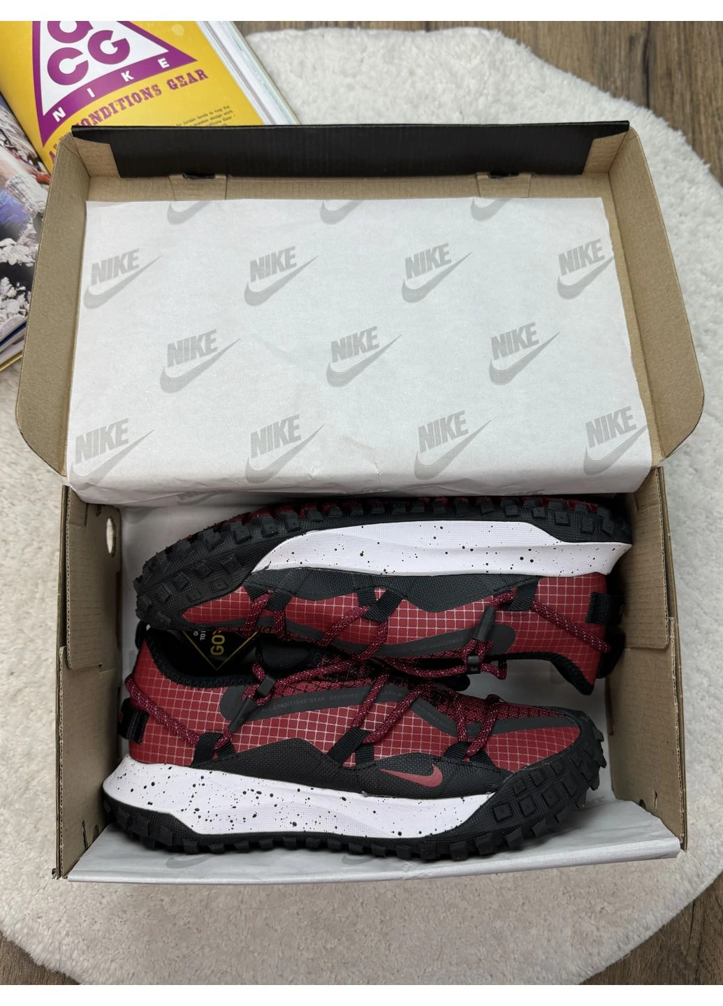 КРОССОВКИ ЖЕНСКИЕ NIKE ACG MOUNTH LOW RED НАЙК АСЖ МАУНС ФЛАЙ КРАСНЫЕ No Brand красные демисезоны (390381023)
