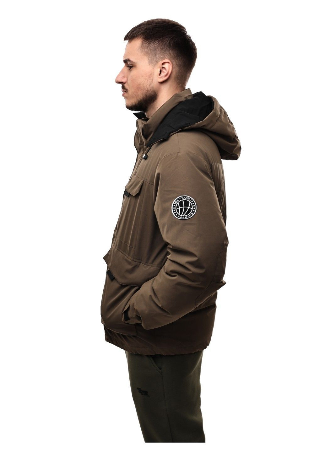 Оливкова зимня куртка зимова чоловіча Fashion