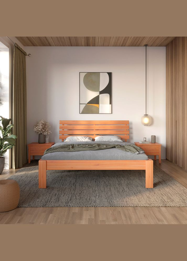 Полуторне дерев'яне ліжко Техас 120х190 см (MBG-9711) Mebigrand (366086106)