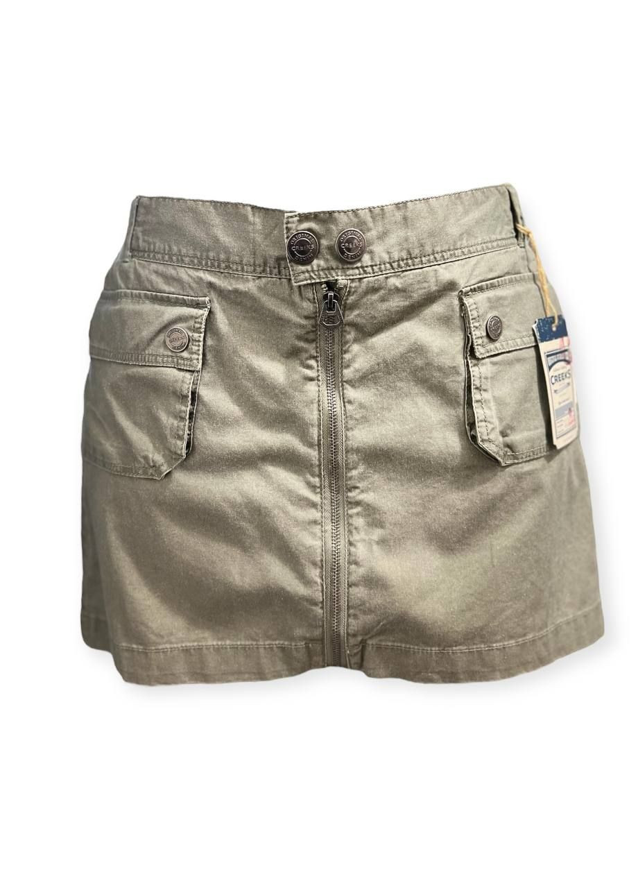 Оливковая (хаки) повседневная юбка хаки Creeks