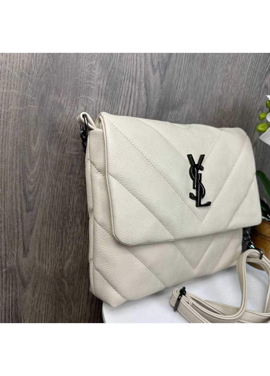 Жіноча сумка на плече з брелоком фіолетова класична з екошкіри з блискавкою та довгою ручкою ProDobro (363136399)