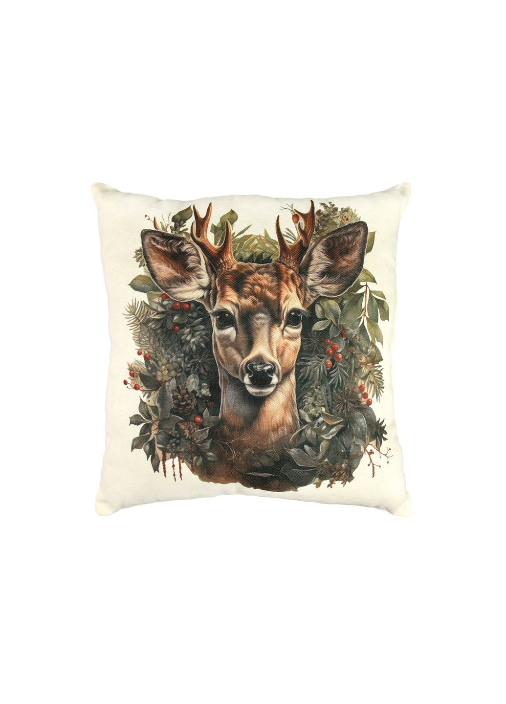 Подушка микровелюр Лесной гость см зимняя для детей мягкая декоративная подушка. Strateg (369759984)