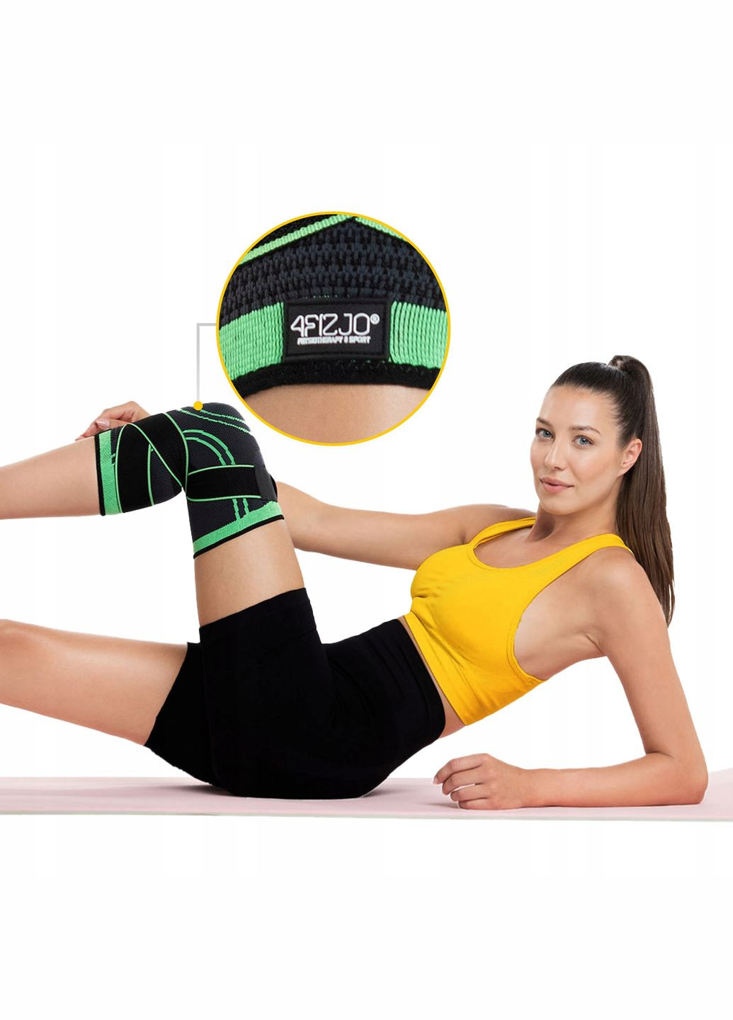 Фиксатор (бандаж) для колена 1 шт Size M (P-5907739317780) 4FIZJO (301671749)