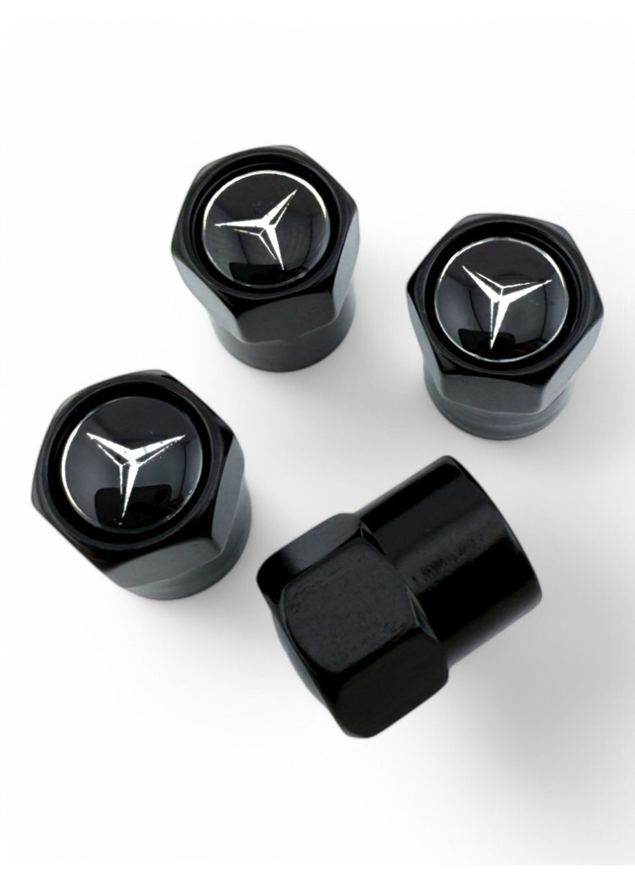 Колпачки на ниппель Mercedes металлические (4 шт.) No Brand (364959048)