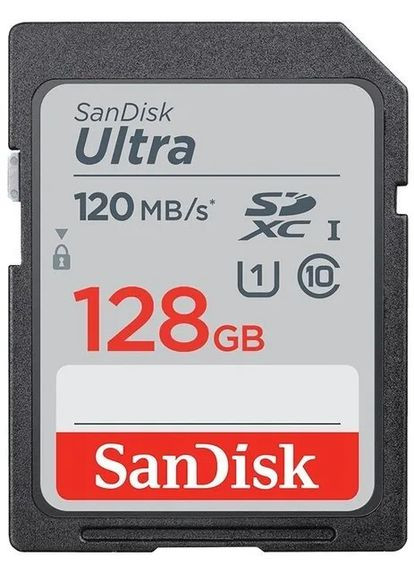 Карта пам'яті SD 128ГБ UHS-I 140Мб/с Ultra SanDisk (393516439)