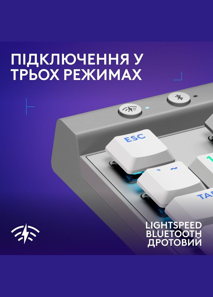 Клавиатура G515 LIGHTSPEED TKL Wireless Gaming White (920-012539) (6998421) Logitech (317558247)