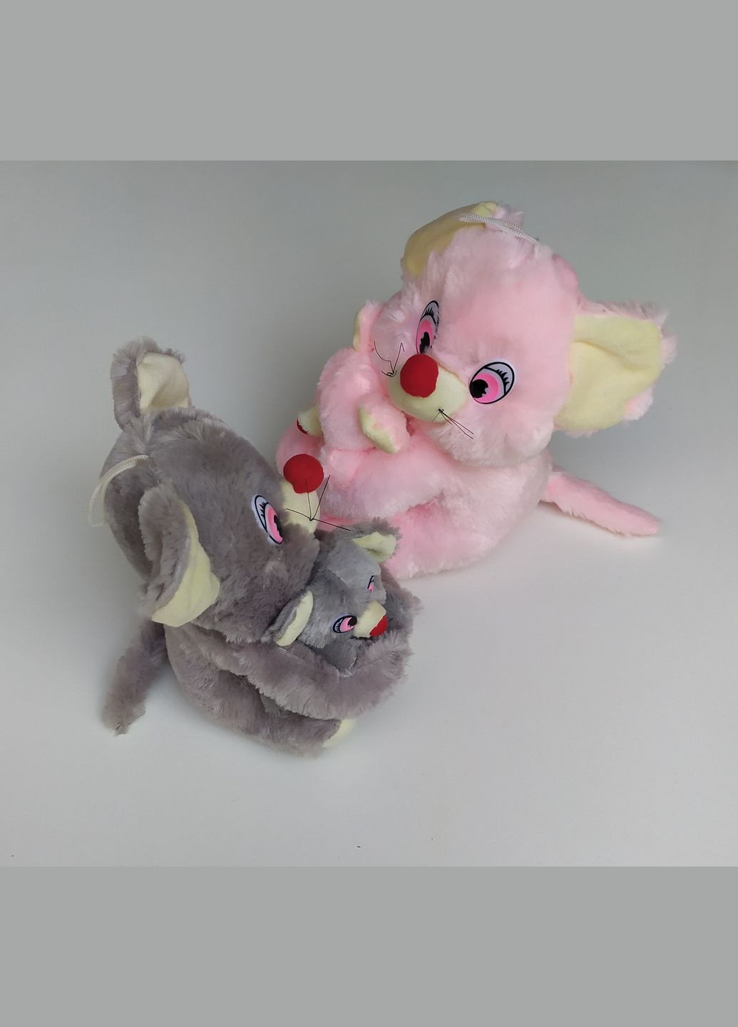 Мягкая игрушка Мышка Мама с малышом, серая, длина 25см. Сказка (303773644)