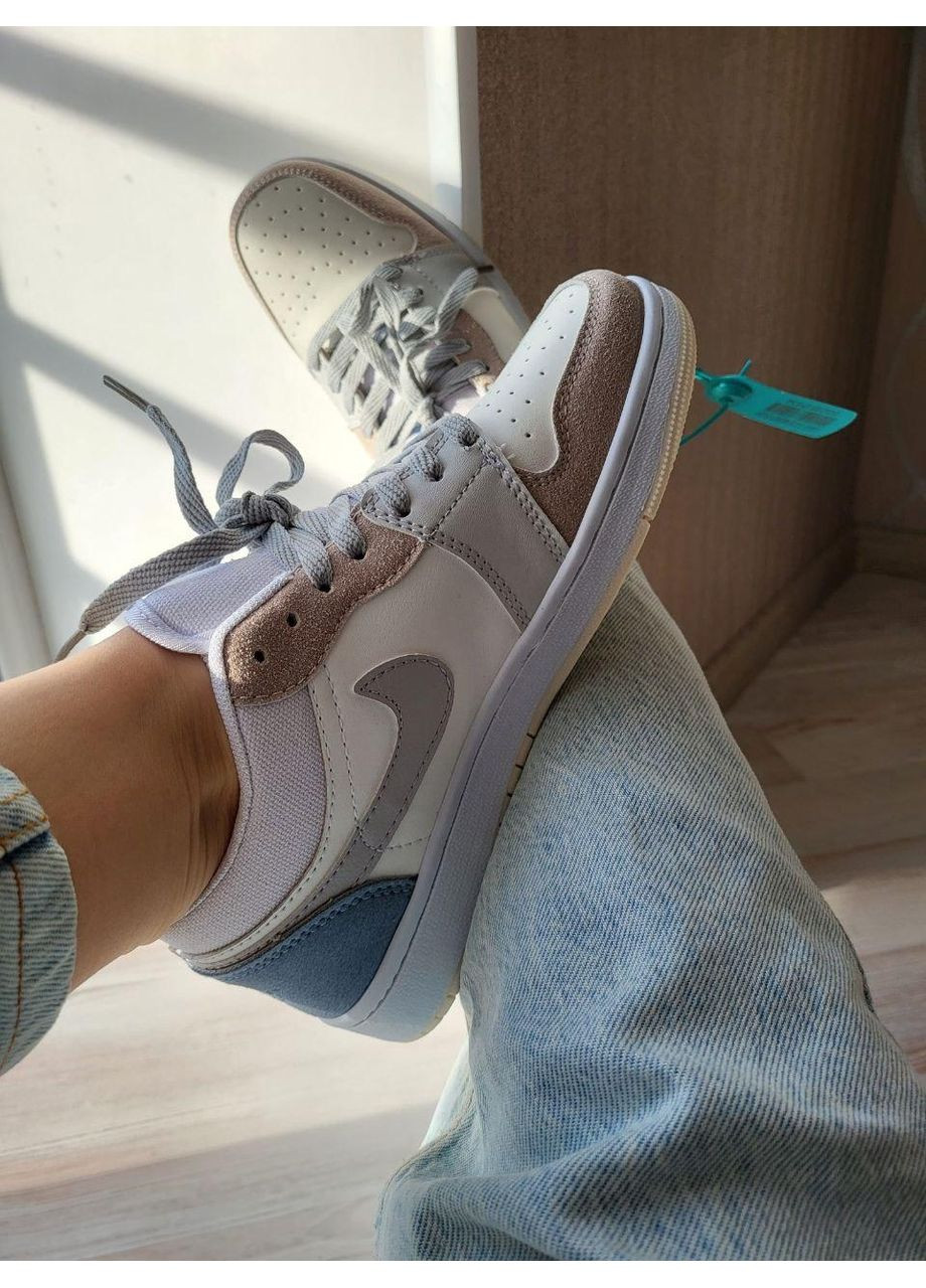 КРОСІВКИ ЖІНОЧІ NIKE AIR JORDAN 1 LOW DIOR НАЙК АІР ДЖОРДАН No Brand бежеві демісезони (368859860)