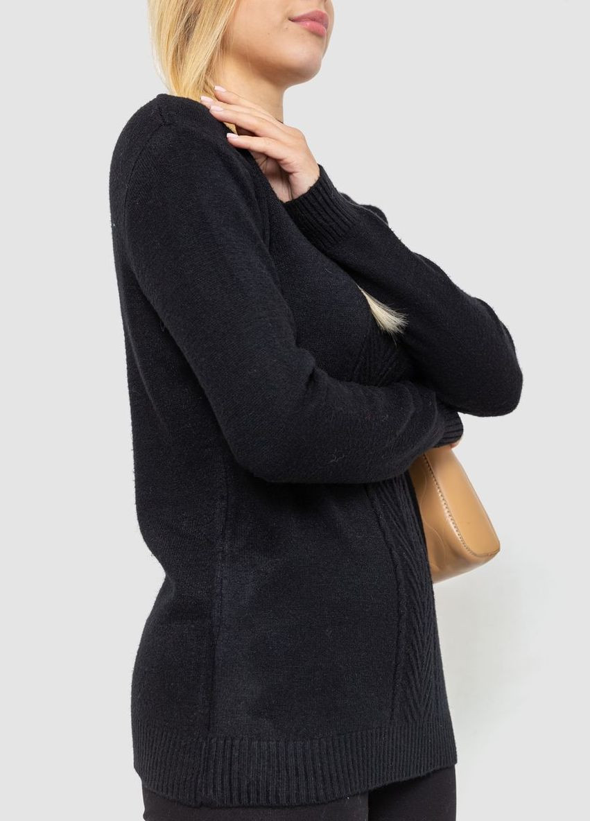 Чорний зимовий светр жіночий, колір світло-оливковий, Ager