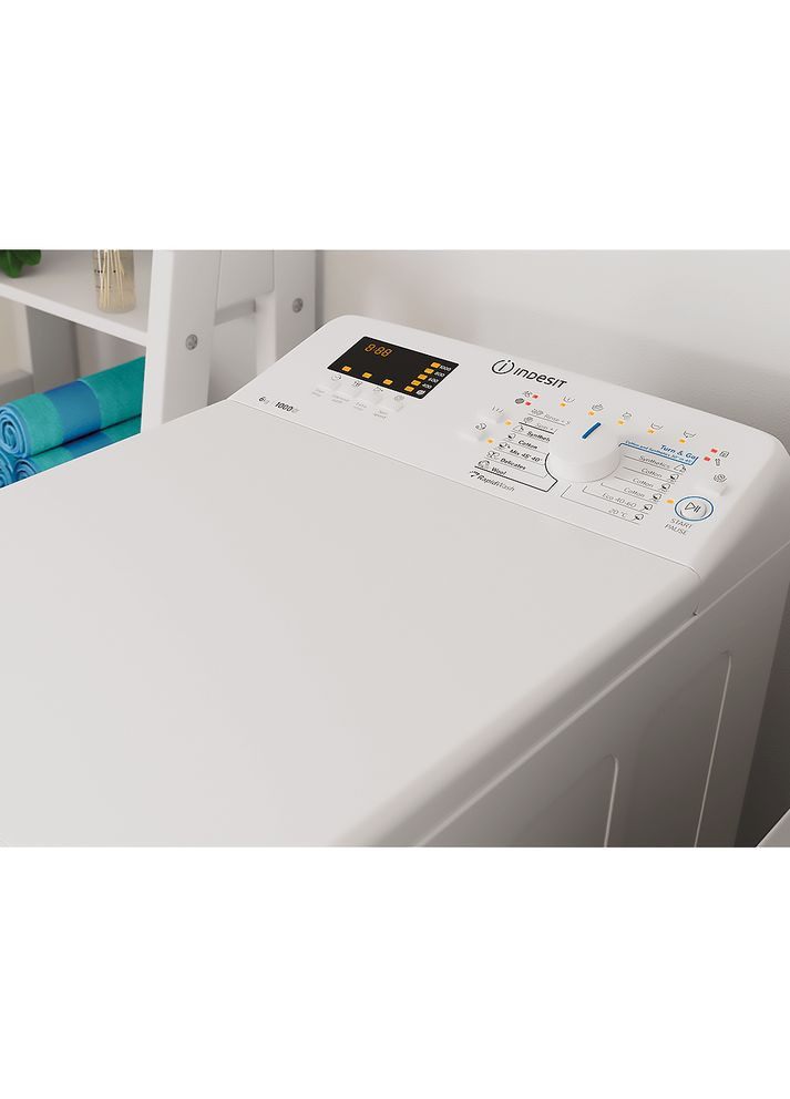 Стиральная машина BTWS60400EU/N вертикальная, 6кг, 1000, C, 60см, дисплей, Indesit (373400805)