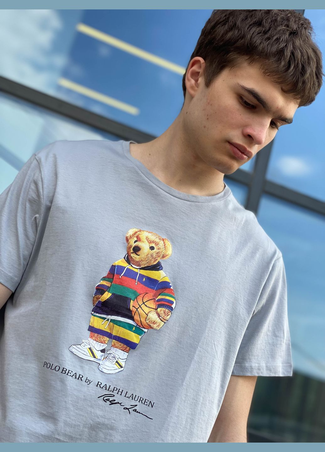 Сіра футболка Ralph Lauren