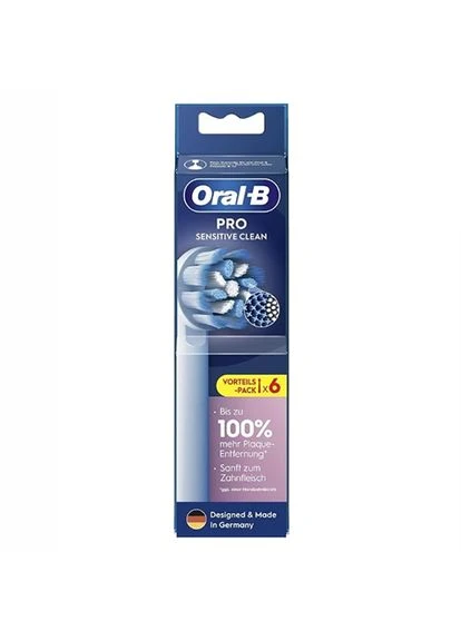 Sensitive Pro EB60RX насадки (6 шт.) для зубної щітки орал би насадка з м'якою щетиною дбайливий догляд Oral-B (300158966)
